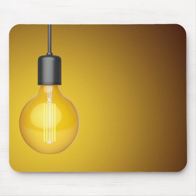 Decorative LED light bulb Mouse Pad (Front)
