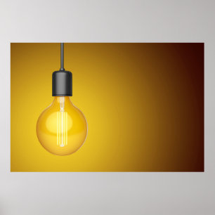 Decorative LED light bulb Poster