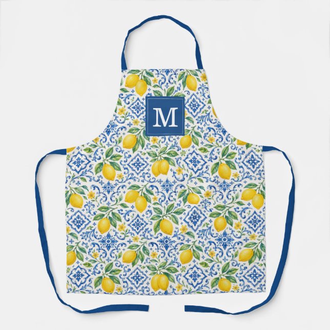 Decorative Lemons Kitchen Apron (Front)