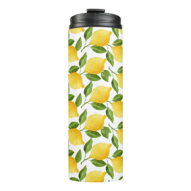 Decorative lemons thermal tumbler (Front)