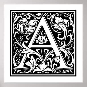 Decorative Letter A Poster