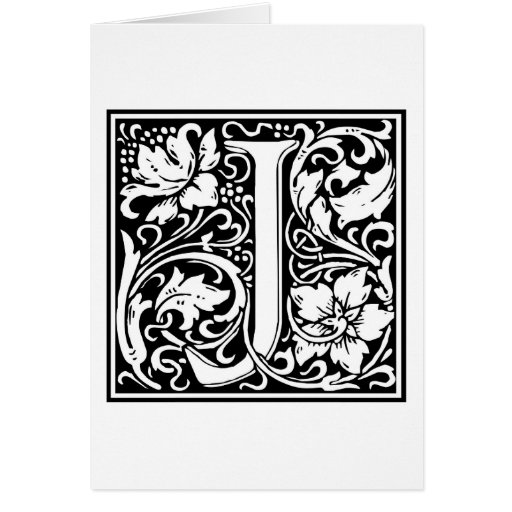 Decorative Letter Initial “J” Greeting Card | Zazzle