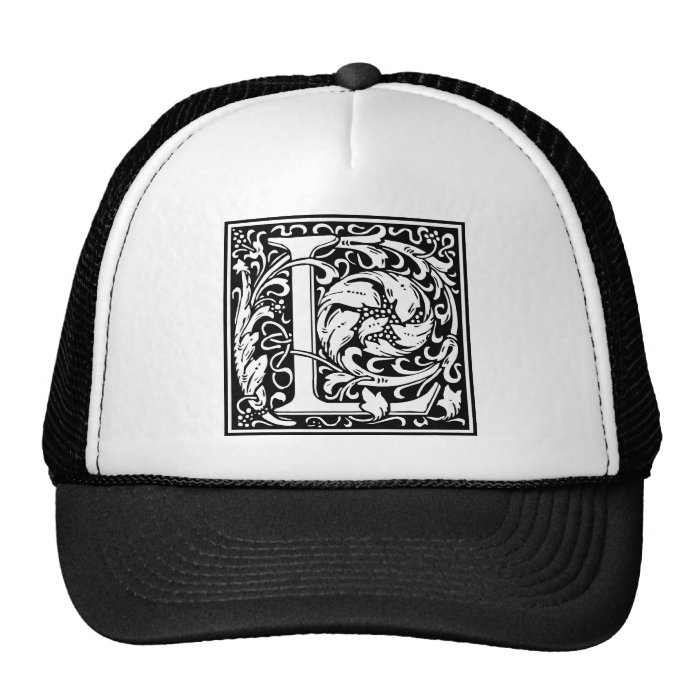 Decorative Letter Initial “L” Hat