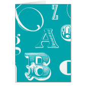 Decorative Letters on Blue Background (Front)