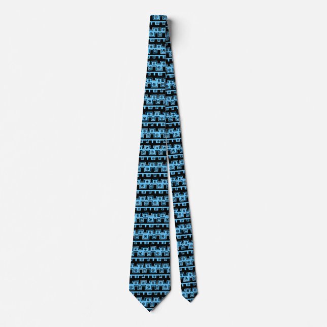 Decorative Lines - Blue (66CCFF) Neck Tie (Front)