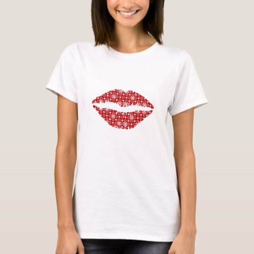 Decorative Lip Design T_Shirt