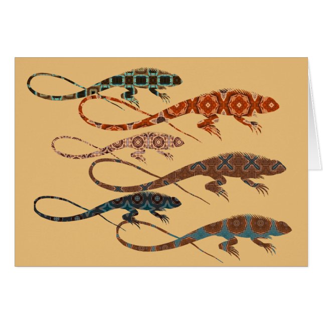  Decorative Lizards Cards (Front Horizontal)