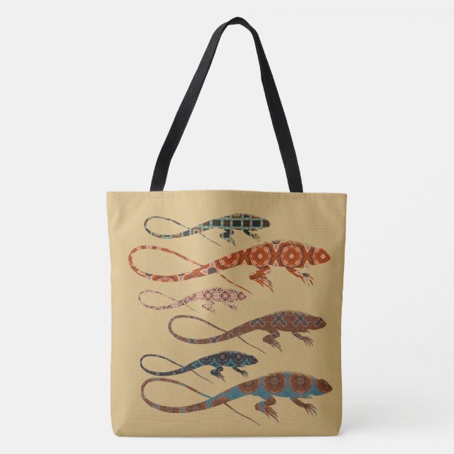  Decorative  Lizards Tote Bag (Front)