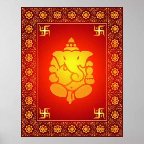 Decorative Lord Ganesha Poster