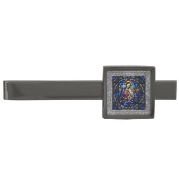 Decorative Madonna And Child Gunmetal Finish Tie Bar by justcrosses at Zazzle
