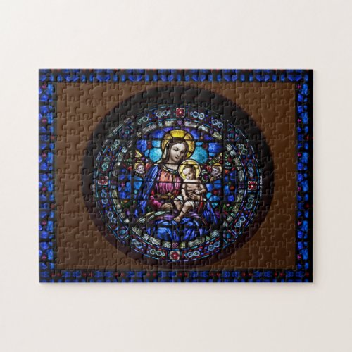 Decorative Madonna And Child Jigsaw Puzzle