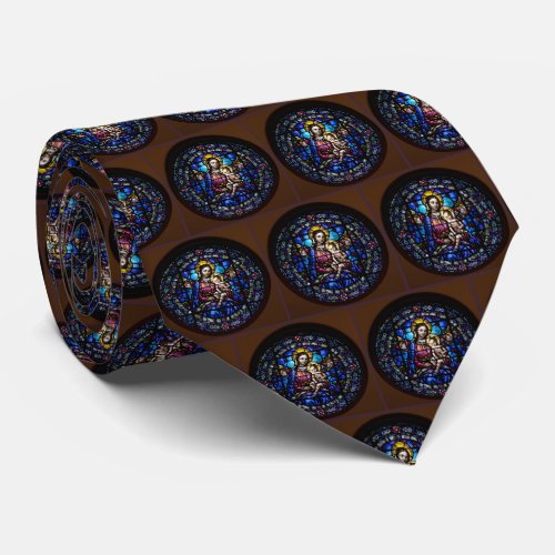 Decorative Madonna And Child Neck Tie