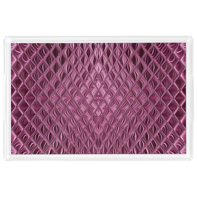Decorative Magenta Vanity Tray (Front)