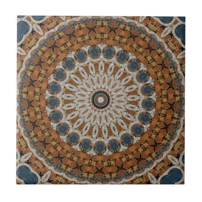  Decorative Mandala  Ceramic Tile (Front)