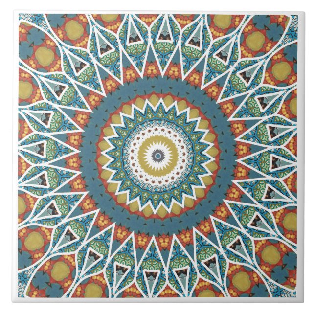  Decorative Mandala Ceramic Tile (Front)