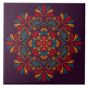 Decorative Mandala Ceramic Tile