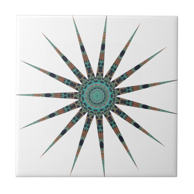  Decorative Mandala  Ceramic Tile (Front)
