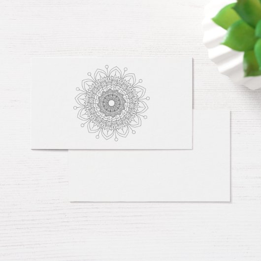 Decorative mandala isolated on white background. (Desk)