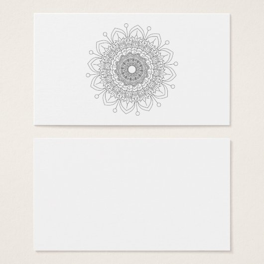Decorative mandala isolated on white background. (Front & Back)