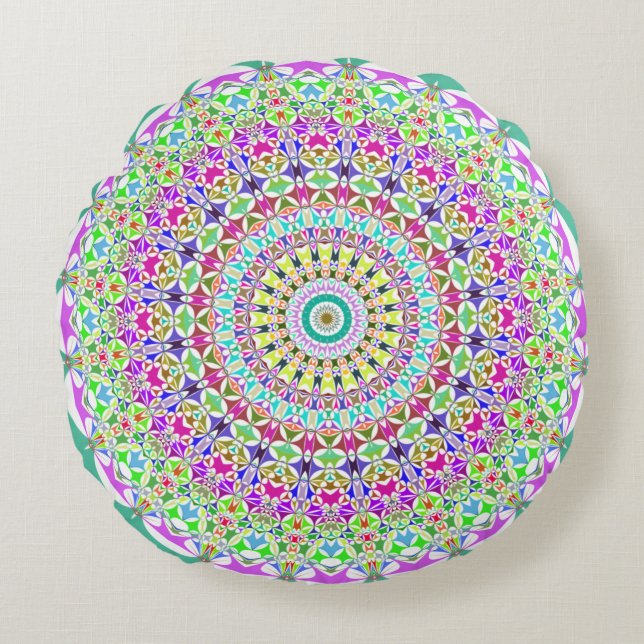 Decorative Mandala Round Pillow (Front)