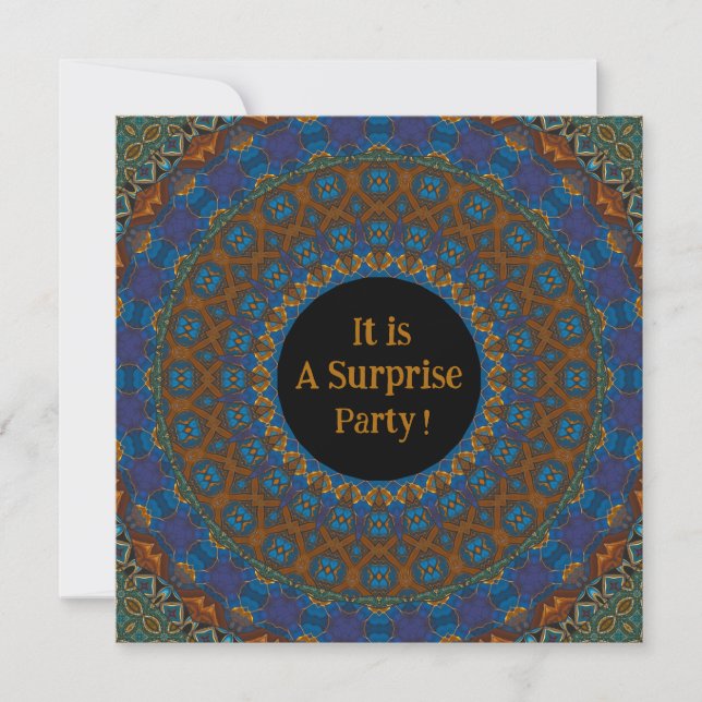  Decorative Mandala Surprise Party Invitation (Front)
