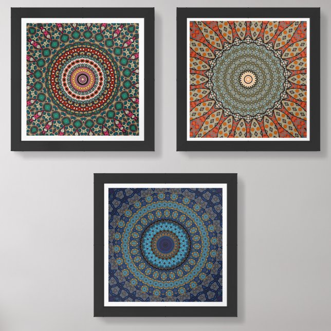  Decorative Mandala Wall Art Sets (Front)