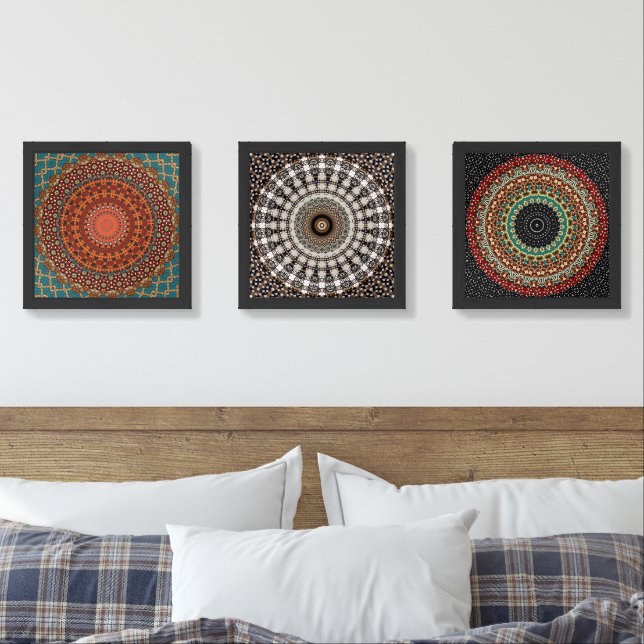  Decorative Mandala Wall Art Sets (Bedroom)