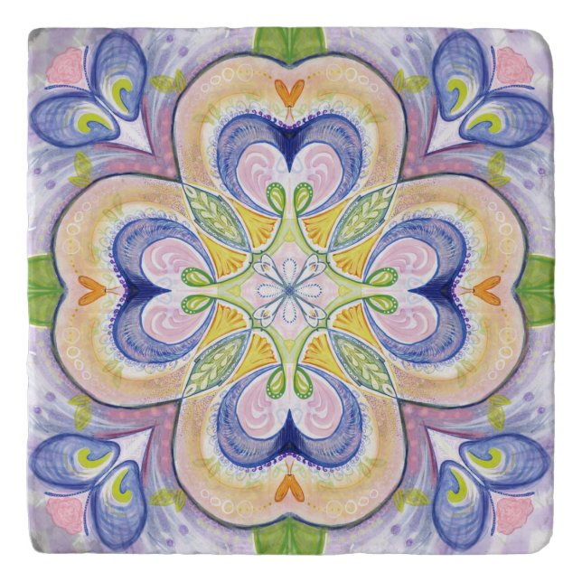 Decorative marble trivet "Genevieve" (Front)