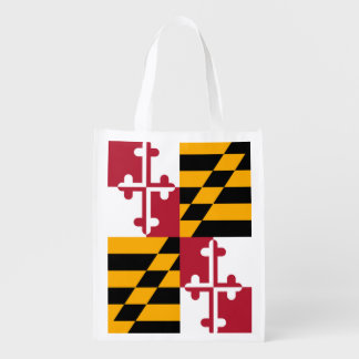Decorative Maryland State Flag Grocery Bag