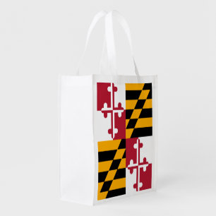 Decorative Maryland State Flag Grocery Bag
