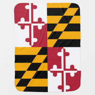 Decorative Maryland State Flag Receiving Blanket