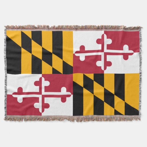 Decorative Maryland State Flag Throw Blanket