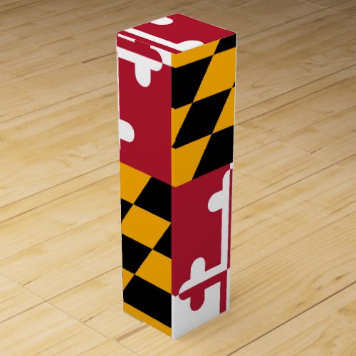 Decorative Maryland State Flag Wine Gift Box
