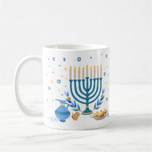 Decorative Menorah Hanukkah Holiday Coffee Mug