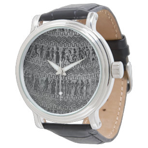 Decorative Men's-Vintage-Black-Leather-Strap-Watch Watch