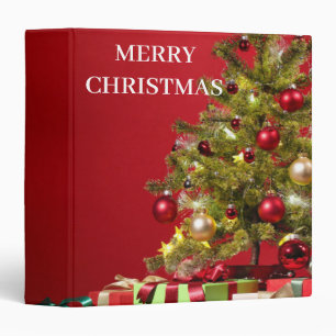 Decorative Merry Christmas 3 Ring Binder