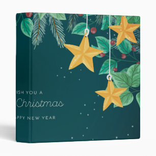 Decorative Merry Christmas 3 Ring Binder