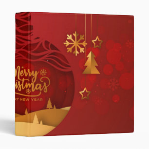 Decorative Merry Christmas 3 Ring Binder