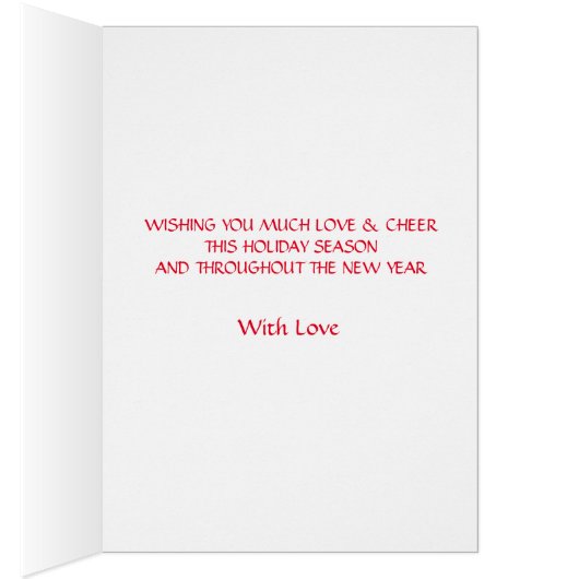 Decorative Merry Christmas Happy Holiday (Inside (Right))