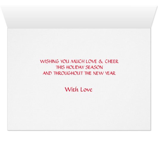 Decorative Merry Christmas Happy Holiday (Inside Horizontal (Bottom))