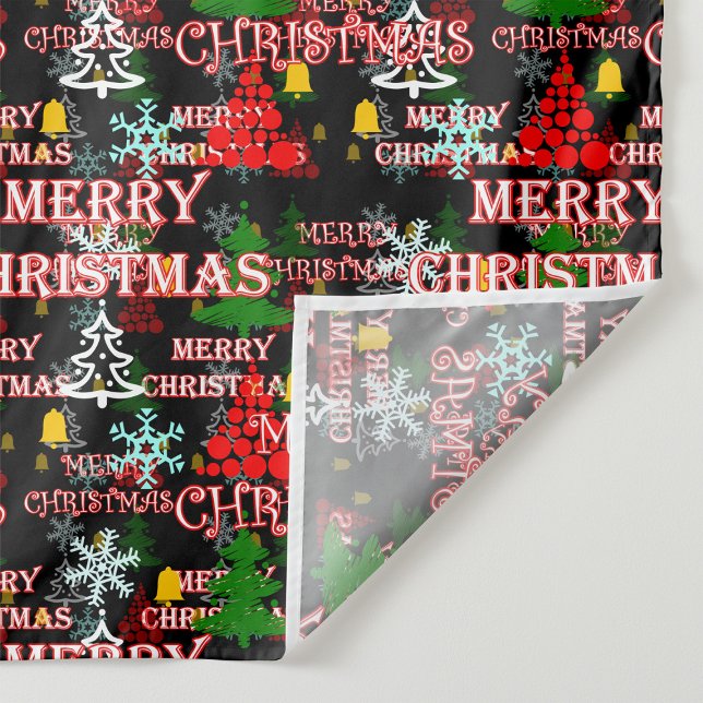 Decorative Merry Christmas Text Pattern Design  Tapestry (Creator Uploaded)