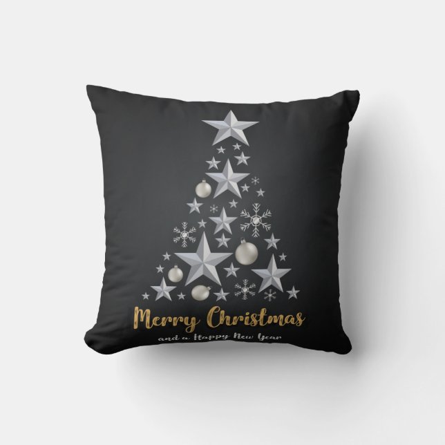 Decorative Merry Christmas Throw Pillow (Front)