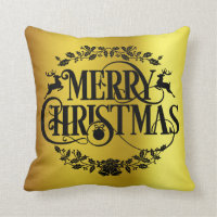 Decorative Merry Chrstmas Throw Pillow