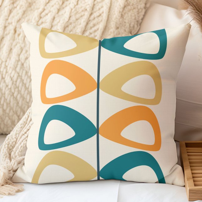 Decorative Mid Century Modern Abstract Pattern Throw Pillow (Creator Uploaded)