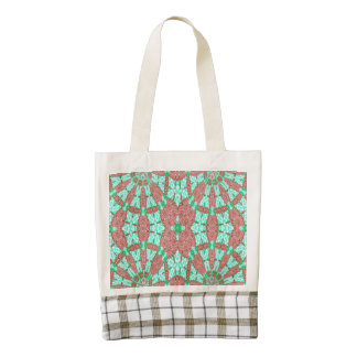 Decorative modern pattern zazzle HEART tote bag