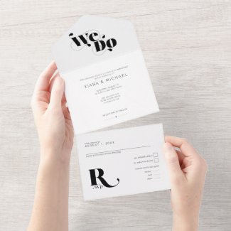 Decorative Modern Wedding ID887 All In One Invitation