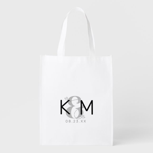 Decorative Modern Wedding ID887 Grocery Bag (Front)