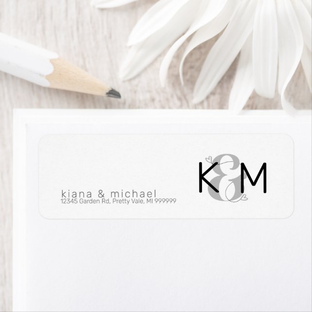 Decorative Modern Wedding ID887 Label (Insitu)