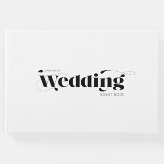 Decorative Modern Wedding Mr & Mrs ID887 Guest Book