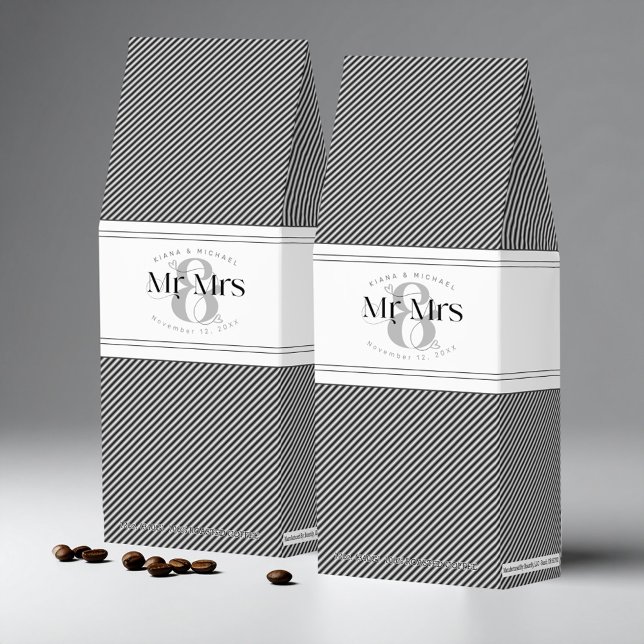 Decorative Modern Wedding Mr Mrs ID887 Roasted Coffee (Creator Uploaded)